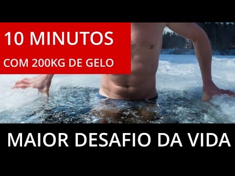 10 MINUTOS EM UMA BANHEIRA COM 200kg DE GELO!