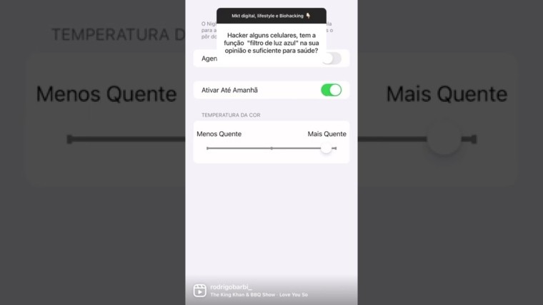 Como ativar a função “night shift” no seu iPhone 📱 #shorts #shortvideo