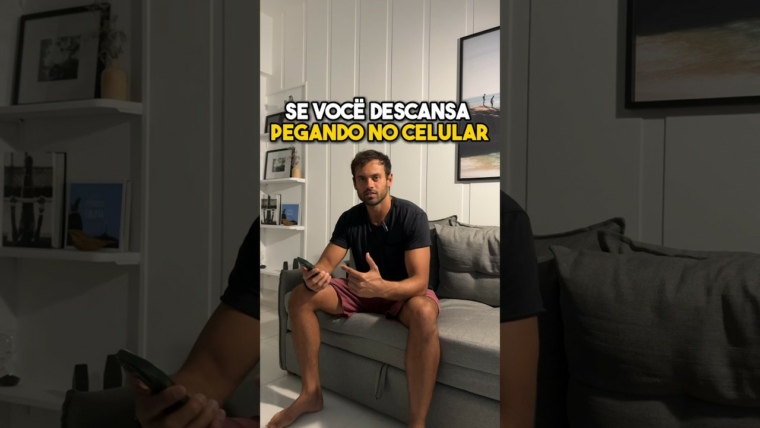 O problema de descansar pegando no celular é… #estresse #saudemental #ansiedade #dopamina